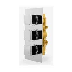 Cameo Bathroom Concealed Square Thermostatic Shower Mixer Valve Tap Chrome -Comfort Bathroom Store 32300584 5