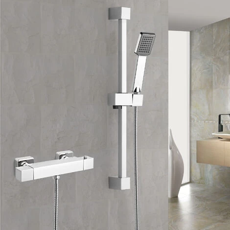 Erona Thermostatic Slider Rail Bar Shower Mixer Valve + Slider Rail Kit 3 Erona Thermostatic Slider Rail Bar Shower Mixer Valve + Slider Rail Kit