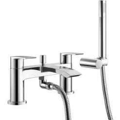 Vago Modern Bathroom Waterfall Basin Mono Mixer Tap & Bath Shower Mixer Tap With Pencil Handset Kit -Comfort Bathroom Store 32301010 4