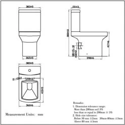 Close Coupled Square Toilet Soft Close Seat Ceramic White WC Bathroom 9 Close Coupled Square Toilet Soft Close Seat Ceramic White WC Bathroom -Comfort Bathroom Store 32323379 3