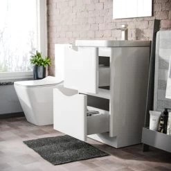 Lyndon 500mm Floorstanding Basin Vanity Unit White -Comfort Bathroom Store 32478604 5