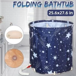Folding Bathtub Folding Adult Bath Bucket 70x65cm -Comfort Bathroom Store 32656338 5