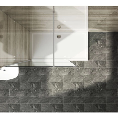 Elegant Walk In Shower Door Wet Room Screen Glass Tempered Safety Glass 700 X 1850mm Clear Glass 6mm Glass 4 Elegant Walk In Shower Door Wet Room Screen Glass Tempered Safety Glass 700 X 1850mm Clear Glass 6mm Glass - Image 2