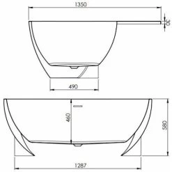 Corner Modern Freestanding Bath Double Ended Overflow Waste White Acrylic Luxury -Comfort Bathroom Store 33177407 4