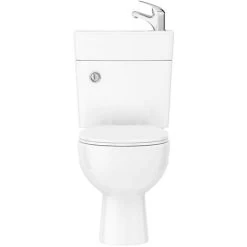 2 In 1 Compact Close Couple Toilet And Basin Combo Space Saver Tap And Waste Set -Comfort Bathroom Store 33196465 3