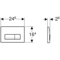 Geberit Duofix 1.12m WC Toilet Frame Delta Cistern & DELTA51 Matt Chrome Flush -Comfort Bathroom Store 33300696 4