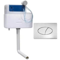 Roper Rhodes Torrent Concealed Dual Flush WC Toilet Cistern + Ellipse Chrome