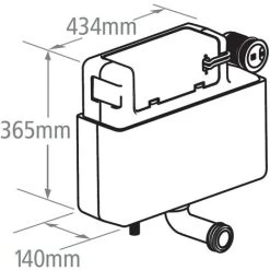 Roper Rhodes Torrent Concealed Dual Flush WC Toilet Cistern + Ellipse Chrome -Comfort Bathroom Store 33300764 3