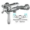 Thermostatic Traditional Exposed Shower Mixer Valve Dual Control - 137mm 150mm