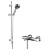 Hudson Reed Binsey Thermostatic Bath Shower Mixer With Linear Slider Rail Kit - Chrome -Comfort Bathroom Store 33476041 1
