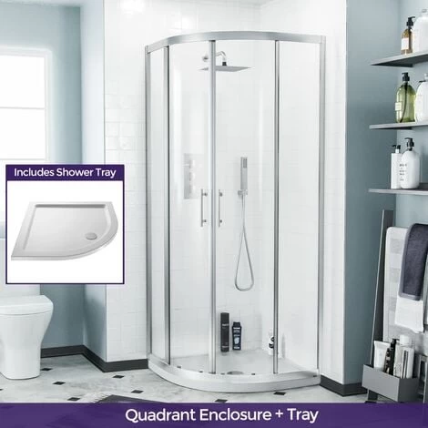 Saturn Quadrant 800mm Shower Enclosure & Tray 3 Saturn Quadrant 800mm Shower Enclosure & Tray
