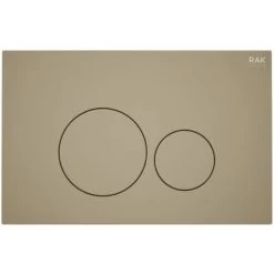 RAK Ecofix Round Dual Flush Plates - Matt Cappuccino