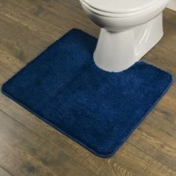 Pedestal Mat “Angora 55x60 Cm Blue Sealskin -Comfort Bathroom Store 33927133 2