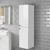 NRG 1200mm White Bathroom Furniture Storage Cabinet Wall Mounted Tall Unit