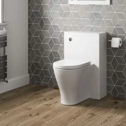 Modern Artis Toilet Soft Close Seat Back To Wall Cistern Furniture Unit White -Comfort Bathroom Store 34349042 3