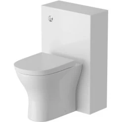 Modern Artis Toilet Soft Close Seat Back To Wall Cistern Furniture Unit White -Comfort Bathroom Store 34349042 4