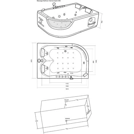 SIMBA WHIRLPOOL BATH CHROMOTHERAPY Model "PEGASO" 120 X 180 Cm 7 SIMBA WHIRLPOOL BATH CHROMOTHERAPY Model "PEGASO" 120 X 180 Cm - Image 5