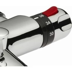 Modern Deck Mounted Chrome Thermostatic Bath Shower Mixer Tap -Comfort Bathroom Store 34525744 4