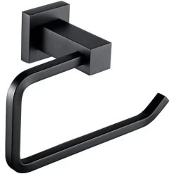 Square Toilet Paper Roll Holder Matte Black