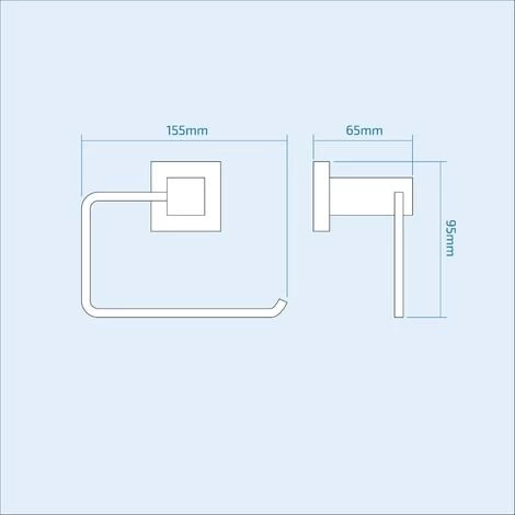 Square Toilet Paper Roll Holder Matte Black 4 Square Toilet Paper Roll Holder Matte Black - Image 2