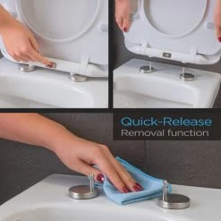 Blumfeldt Aliano Toilet Lid D-Shape Soft Close Antibacterial -Comfort Bathroom Store 35020051 4