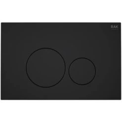 RAK Ecofix Round Dual Flush Plates - Matt Black
