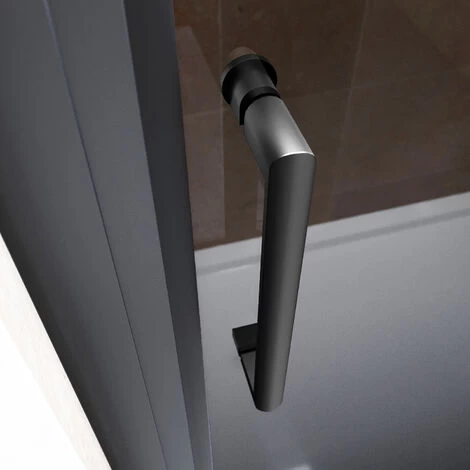 ELEGANT Black Shower Enclosure Sliding 1000 X 800 Mm Bathroom 8mm Nano Glass Shower Enclosure Easy Clean With 800mm Side Panel + Shower Tray And Waste 5 ELEGANT Black Shower Enclosure Sliding 1000 X 800 Mm Bathroom 8mm Nano Glass Shower Enclosure Easy Clean With 800mm Side Panel + Shower Tray And Waste - Image 3