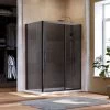 ELEGANT Black Shower Enclosure Sliding 1200 X 800 Mm Bathroom 8mm Nano Glass Shower Enclosure Easy Clean With 800mm Side Panel + Shower Tray And Waste -Comfort Bathroom Store 35337728 1