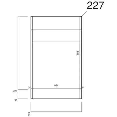 Orbit Life Back To Wall WC Unit 500mm Wide - Matt Grey 4 Orbit Life Back To Wall WC Unit 500mm Wide - Matt Grey - Image 2