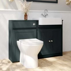 Orbit Classica Traditional Back To Wall WC Unit 500mm Wide - Charcoal Grey 7 Orbit Classica Traditional Back To Wall WC Unit 500mm Wide - Charcoal Grey -Comfort Bathroom Store 35454425 3