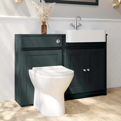 Orbit Classica Traditional Back To Wall WC Unit 500mm Wide - Charcoal Grey 5 Orbit Classica Traditional Back To Wall WC Unit 500mm Wide - Charcoal Grey - Image 3