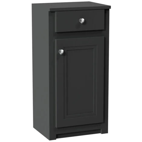 Orbit Classica Traditional Side Cabinet 400mm Wide 1-Drawer And 1-Door - Charcoal Grey 3 Orbit Classica Traditional Side Cabinet 400mm Wide 1-Drawer And 1-Door - Charcoal Grey