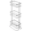 Croydex Chrome Free Standing 3 Tier Bathroom Storage Basket, 5 Year Rust Free Guarantee