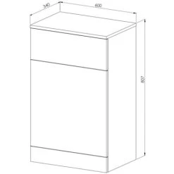 Orbit Verona Back To Wall WC Unit 600mm Wide - Gloss White 5 Orbit Verona Back To Wall WC Unit 600mm Wide - Gloss White -Comfort Bathroom Store 35704785 2