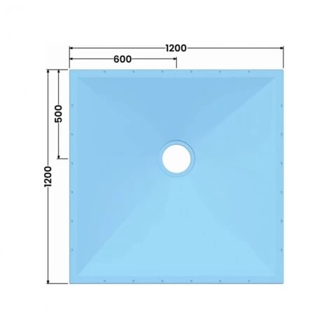 AKW Tuff Form Wet Room Former 1200mm X 1200mm With GW90 Low Depth Gravity Waste For Vinyl Floor 4 AKW Tuff Form Wet Room Former 1200mm X 1200mm With GW90 Low Depth Gravity Waste For Vinyl Floor - Image 2