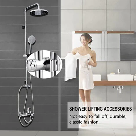 Shower Head Holder, Shower Head Slider, Slider Holder, Shower Holder For Shower Rod Adjustable For 25mm Shower Head Holder 6 Shower Head Holder, Shower Head Slider, Slider Holder, Shower Holder For Shower Rod Adjustable For 25mm Shower Head Holder - Image 4