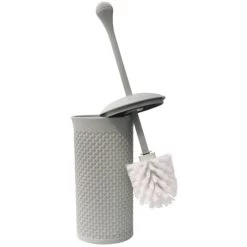 Droplette Design Plastic Toilet Brush, 40 X 12cm Approx, Grey, One Size