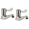 Pro Tap Lever Bath Pillar Taps 298626CP Chrome Plated -Comfort Bathroom Store 36687123 1