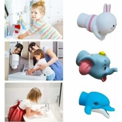 2 Piece Children's Faucet Extension Set Vinyl Designed Faucet Extension Kids Toddler Hand Wash Water Nozzle Extension Kitchen Bathroom -Comfort Bathroom Store 36840307 3