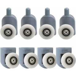 LangRay 23mm Shower Door Rollers, 8pcs Shower Door Rollers, Shower Door Pulley, Sliding Bathroom Door Rollers For Bathroom Shower Enclosure