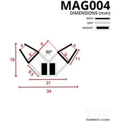 Black Magnetic Shower Seal For Screens Or Doors | Fits 4, 5 Or 6mm Glass | Sold As Pairs | MAG004B (200cm) -Comfort Bathroom Store 38107068 4