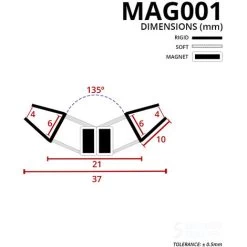 Black Magnetic Shower Seal For Screens Or Doors | Fits 4, 5 Or 6mm Glass | Sold As Pairs | MAG001B (200cm) -Comfort Bathroom Store 38107077 4