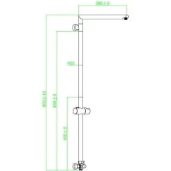 Overhead Shower Bar MARSEILLE Chrome SCHÜTTE -Comfort Bathroom Store 38743382 3