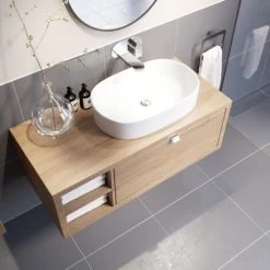 Bathroom Wall Hung Vanity Unit Sink Cabinet Wash Basin Sink Storage Drawer 1100 9 Bathroom Wall Hung Vanity Unit Sink Cabinet Wash Basin Sink Storage Drawer 1100 -Comfort Bathroom Store 38890779 3