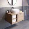 Bathroom Wall Hung Vanity Unit Sink Cabinet Wash Basin Sink Storage Drawer 800mm -Comfort Bathroom Store 38891011 1