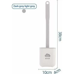 Toilet Brush, Antibacterial Silicone Toilet Brush Plate Toilet Brush Kit And Holder, Quick Dry Silicone Toilet Brush, Hanging Silicone Toilet Brush Toilet Brush Set (A03) SOEKAVIA -Comfort Bathroom Store 38917539 5