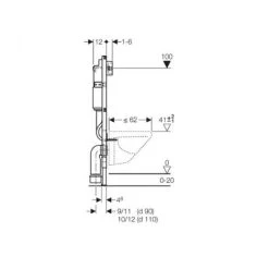 Geberit Duofix UP100 Support Frame + Cistern For WC 112 Cm (458.103.00.1) -Comfort Bathroom Store 39021417 2
