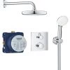 Grohe Tempesta 210 Shower Set With Concealed Thermostat, Chrome (34729000) -Comfort Bathroom Store 39021495 1