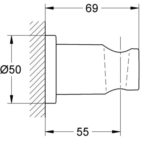Grohe Rainshower Wall Bracket For Hand Shower (27074AL0) 4 Grohe Rainshower Wall Bracket For Hand Shower (27074AL0) - Image 2