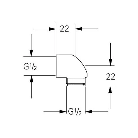 Grohe Outlet Elbow, Chrome Plated (45304000) 4 Grohe Outlet Elbow, Chrome Plated (45304000) - Image 2